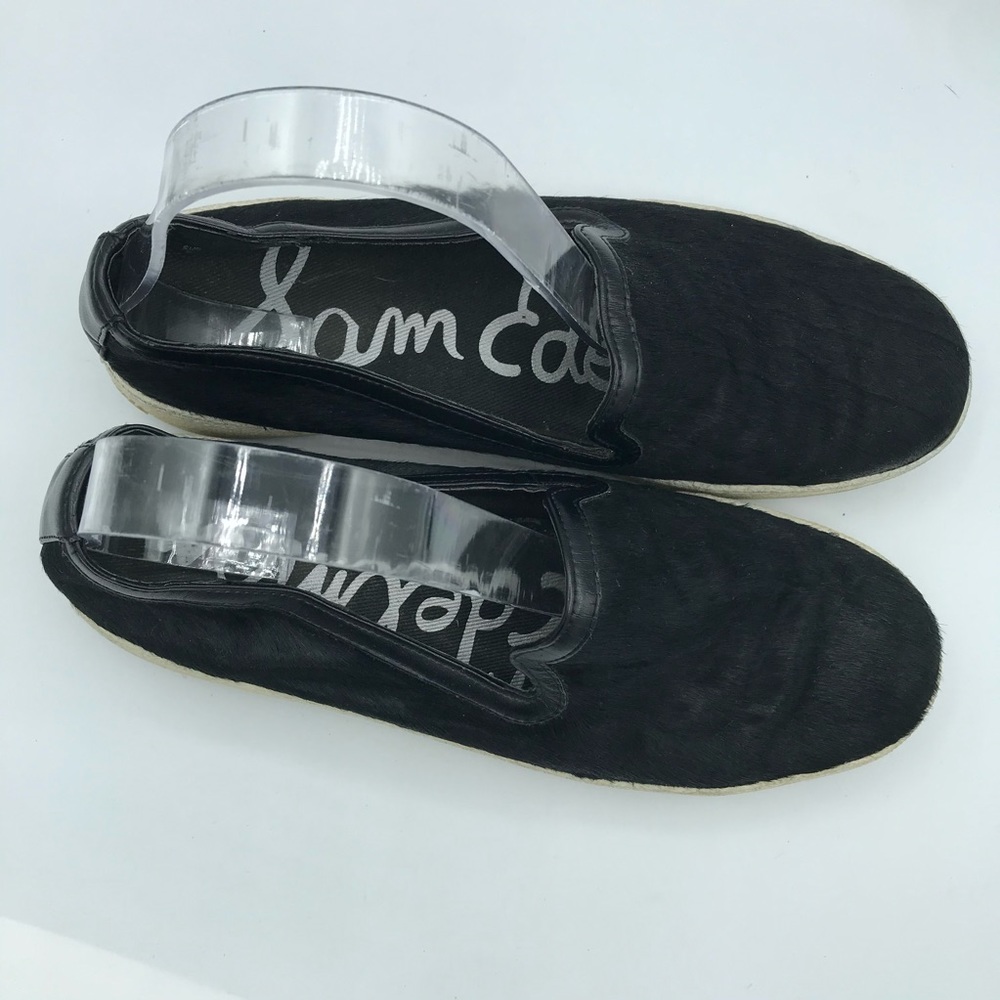 Sam Edelman Becker Black Calf Hair Fur Slip-On Sneakers Loafers Women's Size 8 - Picture 6 of 9